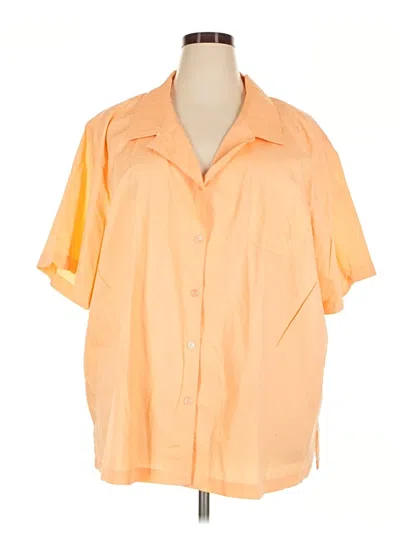 Pre-owned White Stag Short Sleeve Blouse In Orange