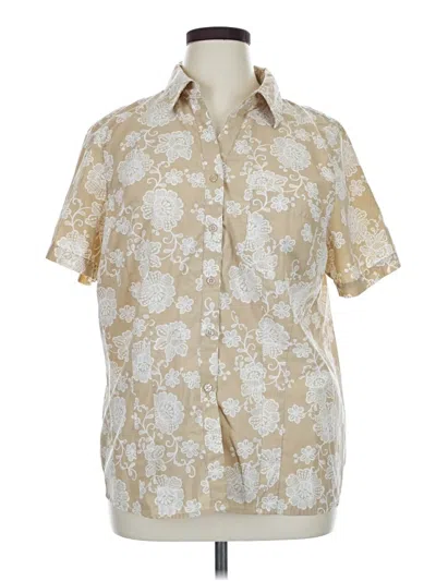Pre-owned White Stag Short Sleeve Blouse In White