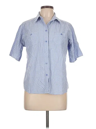 Pre-owned White Stag Short Sleeve Button Down Shirt In Blue