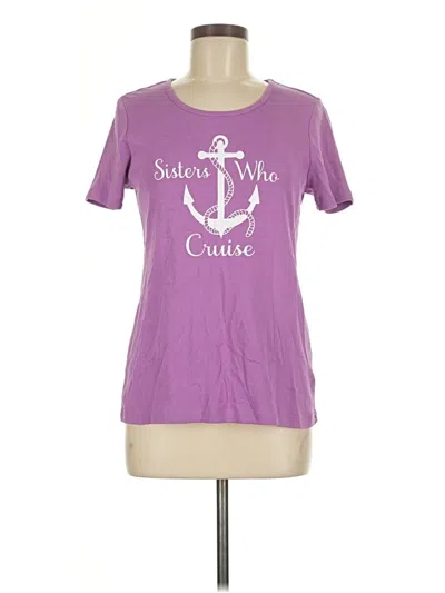 Pre-owned White Stag Short Sleeve T-shirt In Purple
