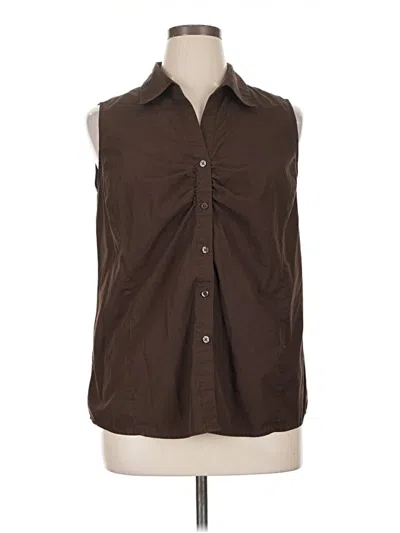 Pre-owned White Stag Sleeveless Blouse In Brown
