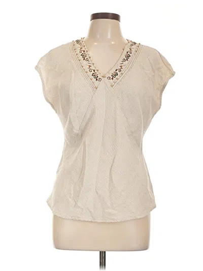 Pre-owned White Stag Sleeveless Blouse In Ivory
