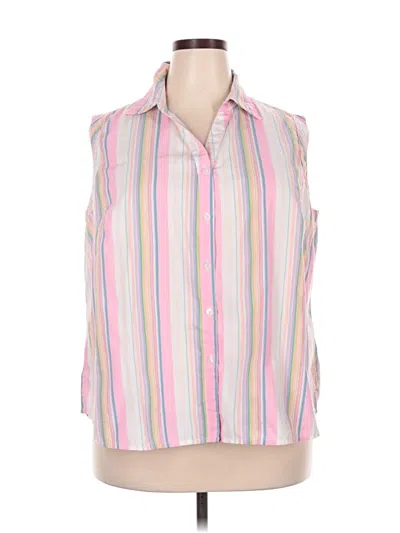 Pre-owned White Stag Sleeveless Blouse In Pink