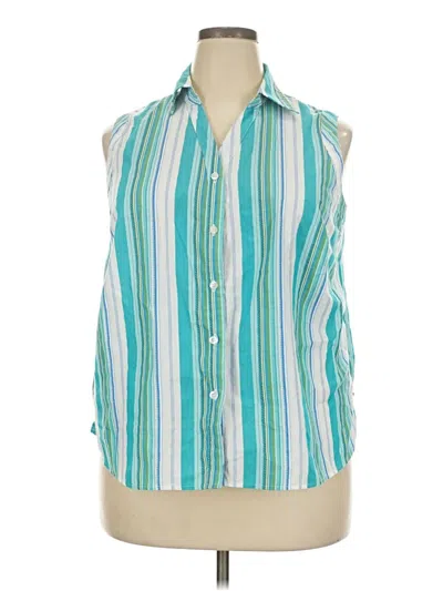 Pre-owned White Stag Sleeveless Blouse In Teal