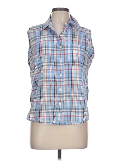 Pre-owned White Stag Sleeveless Button Down Shirt In Blue
