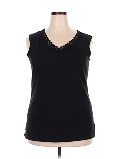 Pre-owned White Stag Sleeveless Top Black Sweetheart Neckline Tops