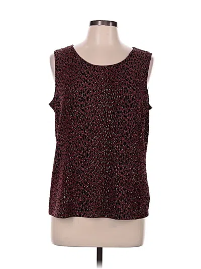 Pre-owned White Stag Sleeveless Top Burgundy Scoop Neck Tops