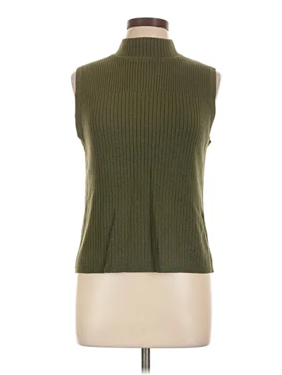 Pre-owned White Stag Sleeveless Top Green Turtleneck Tops