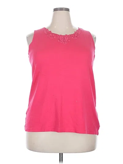 Pre-owned White Stag Sleeveless Top Pink Halter Neckline Tops
