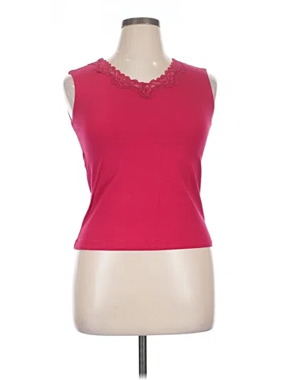 Pre-owned White Stag Sleeveless Top Pink Scoop Neck Tops