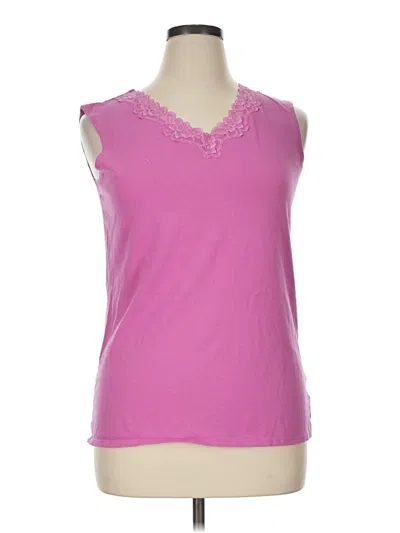 Pre-owned White Stag Sleeveless Top Pink V-neck Tops