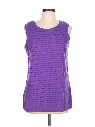 Pre-owned White Stag Sleeveless Top Purple Scoop Neck Tops