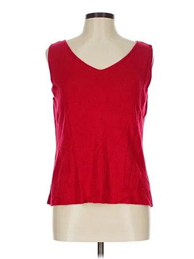 Pre-owned White Stag Sleeveless Top Red Scoop Neck Tops