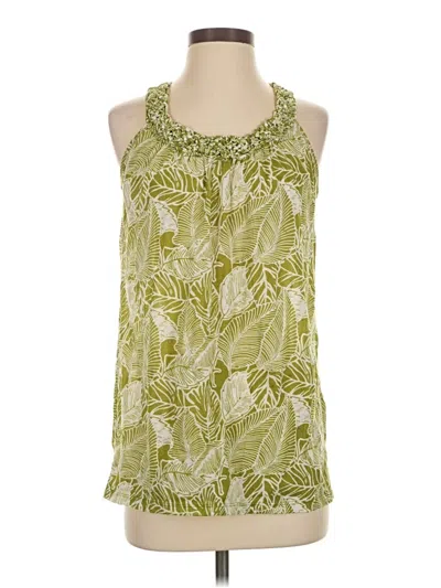 Pre-owned White Stag Tank Top Green Halter Neckline Tops