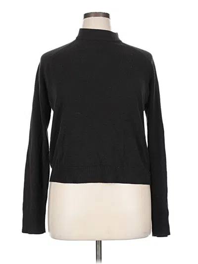 Pre-owned White Stag Turtleneck Sweater In Black