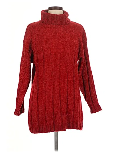 Pre-owned White Stag Turtleneck Sweater In Red