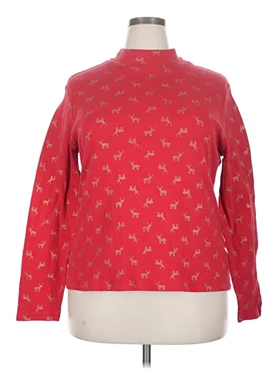 Pre-owned White Stag Turtleneck Sweater In Red