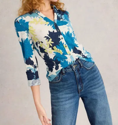 White Stuff Annie Jersey Shirt In White Multi