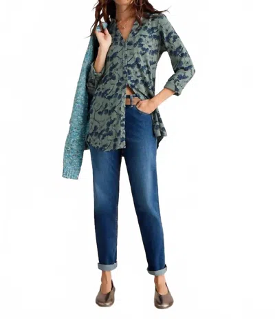 White Stuff Annie Longline Shirt In Green