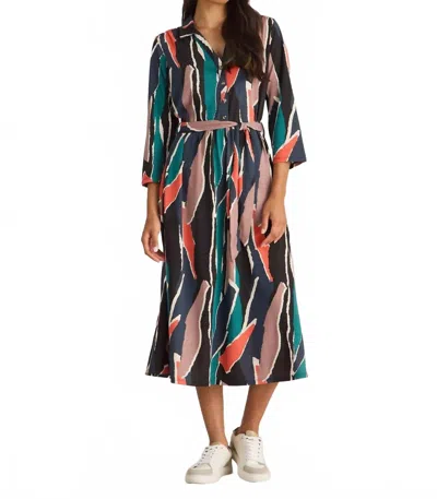 White Stuff Ava Jersey Shirt Dress In Black In Burgundy