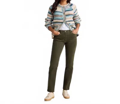 White Stuff Brooke Cord Trouser In Khaki Green In Multi