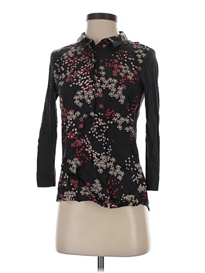 Pre-owned White Stuff Long Sleeve Blouse In Black