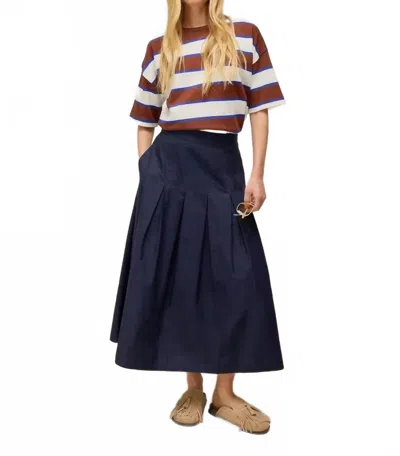 White Stuff Marlowe Midi Skirt In Dark Navy In Blue