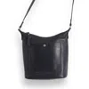White Stuff Mini Fern Leather Crossbody Bag In Black In Black