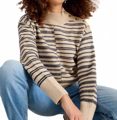 White Stuff Mix Stripe Sweater In Natural In Multi