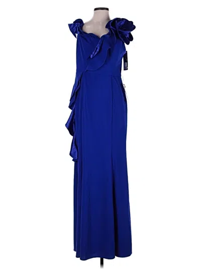Pre-owned White Tie By Shani Cocktail Dress In Blue