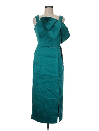 Pre-owned White Tie By Shani Cocktail Dress In Teal