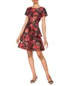 White Tie By Shani Women's Boat Neck Tiered Dress In Multi