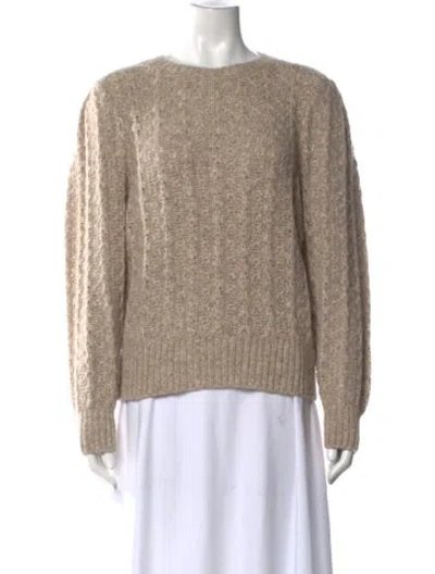 Pre-owned White + Warren Baby Alpaca Crew Neck Sweater