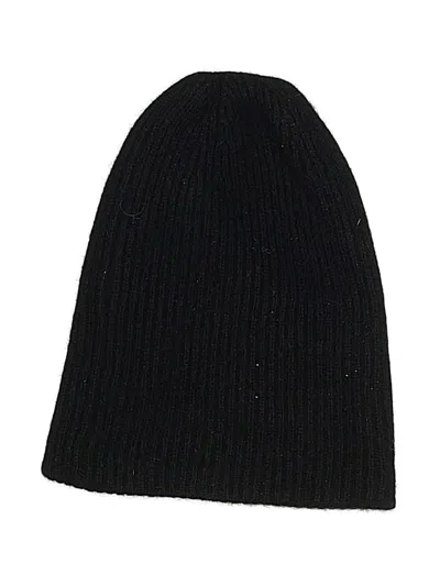 Pre-owned White + Warren Beanie Hat In Black