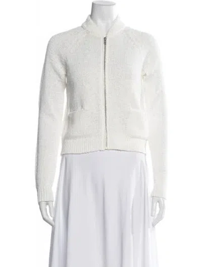 Pre-owned White + Warren Bomber Jacket In Neutrals
