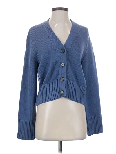 Pre-owned White + Warren Cardigan Sweater In Blue