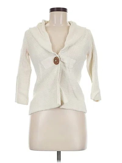 Pre-owned White + Warren Cardigan Sweater In Ivory