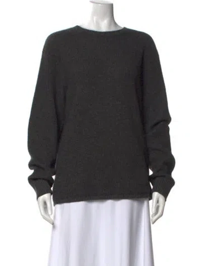 Pre-owned White + Warren Cashmere Bateau Neckline Sweater In Gray