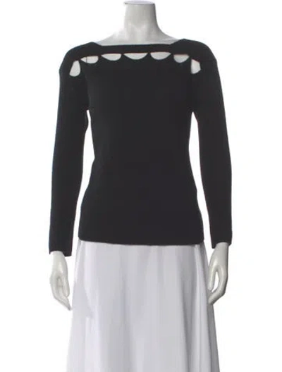 Pre-owned White + Warren Cashmere Bateau Neckline Sweater In Gray