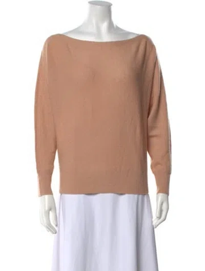 Pre-owned White + Warren Cashmere Bateau Neckline Sweater In Neutrals