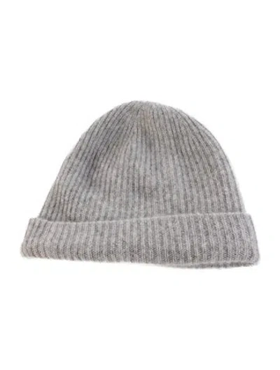 Pre-owned White + Warren Cashmere Beanie Hat In Gray