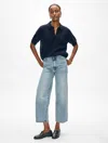 White + Warren Cashmere Button Polo Sweater In Deep Navy Blue In Deep Navy Blue