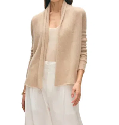 White + Warren Cashmere Cardigan In Sand In Beige