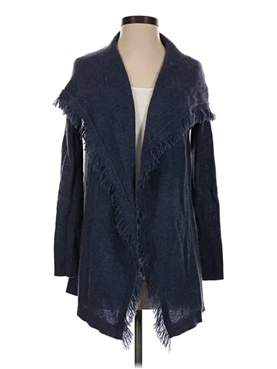 Pre-owned White + Warren Cashmere Cardigan Sweater In Blue