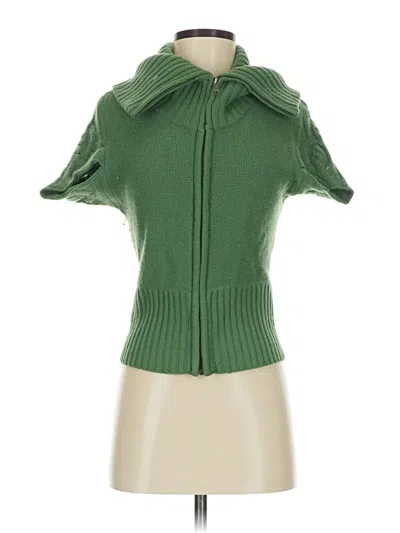 Pre-owned White + Warren Cashmere Cardigan Sweater In Green