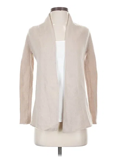 Pre-owned White + Warren Cashmere Cardigan Sweater In White