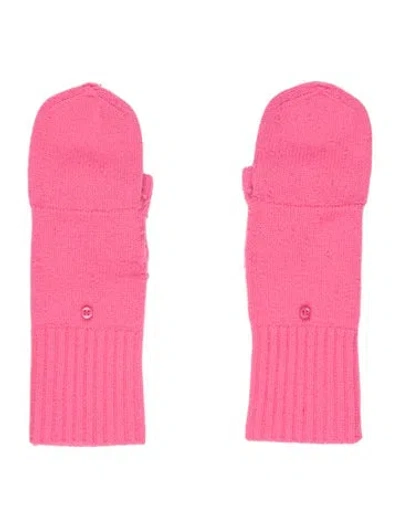 Pre-owned White + Warren Cashmere Convertible Mittens In Pink