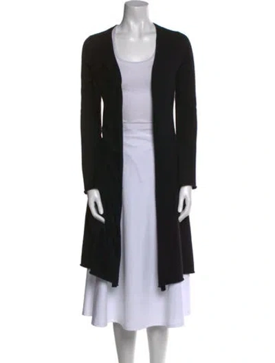 Pre-owned White + Warren Cashmere Cowl Neck Sweater In Black