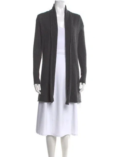 Pre-owned White + Warren Cashmere Cowl Neck Sweater In Gray