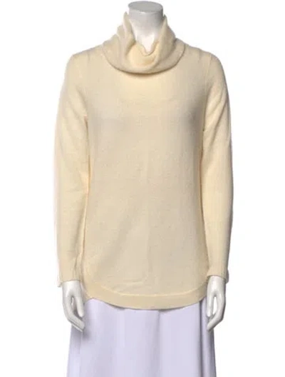 Pre-owned White + Warren Cashmere Cowl Neck Sweater In Neutral
